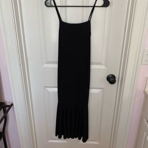 Nasty Gal NWT long black peplum body con style dress